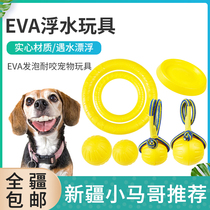 Xinjiang new dog bite dog dog rope ball pet Frisbee EVA foam bite resistant pet toy