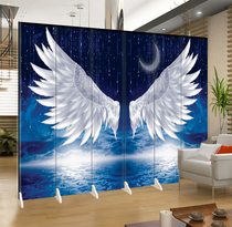 Starry Sky Angel wings background wall folding screen partition fashion Living Room bar retro restaurant milk tea nail art