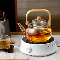 Small tea stove electric pottery stove boiling teapot small glass pot steaming tea resistant to high temperature home office flower tea health boiling machine