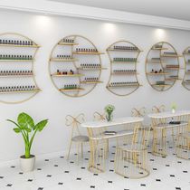 Wall storage rack Creative wall-mounted product shelf Wall cosmetics partition shelf Nail display rack