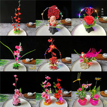Hotel cold dishes decoration plate Sabby side dishes decoration embellishment flower artistic conception plate decoration creative small ornaments