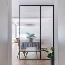 Nordic light luxury Changhong glass screen modern simple entrance to the office to block the iron decorative partition wall