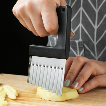 Home potato wave knife to cut potato fries Kitchen household vegetable cutting artifact Fancy strip cutter slicing tool