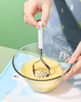 4618 Mashed potato masher Household pumpkin masher Baby supplementary food Mashed potato artifact Rice wood Japanese style