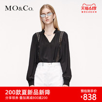 Moco2020 new summer foam sleeve tie lace panel top mbo2top 040 mo'anke