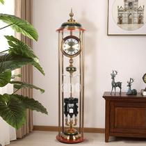 European luxury floor clock home living room vertical clock American station decoration ornaments big pendulum clock Villa