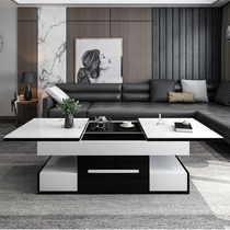 Modern simple multi-functional intelligent lifting kungfu tea table retractable belt tea set tea set in the living room