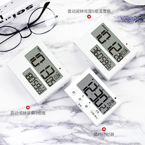 Double-screen vibration small alarm clock watch working day commemorative day countdown vibration temperature luminous sleepy college entrance examination clock