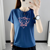 Quick-drying t-shirt womens short-sleeved summer thin breathable running top moisture wicking quick-drying outdoor sports half sleeve