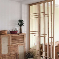 Japanese-style screen bedroom blocking net red partition decoration living room bathroom dry and wet separation into the home Solid Wood Wood grille