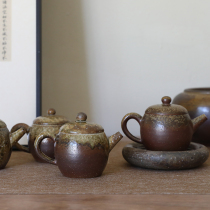 Muchen chai roast ) Xuantong brew teapot black pottery full handmade unglazed natural ash simple Jingdezhen kung fu tea