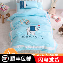 Baby into the garden bedding kindergarten quilt set children three sets of cotton quilt cover bedding summer