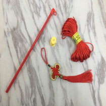 National Day lantern accessories DIY children manual work Electronic Light thick rope portable big red pole tassel tassel