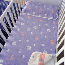 60 autumn and winter thickened 6 layers of cotton gauze baby bed sheets 80 * 150cm childrens pillow towels bedding