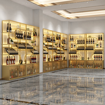 Red wine cabinet display rack iron floor wine rack wine wine red wine rack white wine cabinet commercial storage rack customization