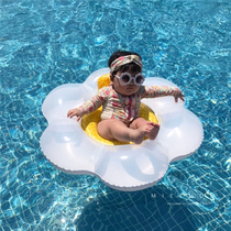 mielmom Korea ins baby swimming ring boys and girls children lying around children anti-rollover seat flower floating ring
