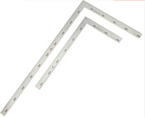 Double-sided scale angle ruler Multifunctional stainless steel woodworking square right angle ruler 90 degree turning ruler Measuring tool right angle ruler