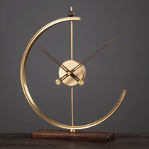 Light luxury desktop clock table clock table pendulum living room clock home clock modern simple desktop sitting clock pendulum clock Nordic