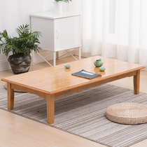 Bamboo table kang table bay window chuang shang zhuo ta ta mi zhuo Wood small square computer desk small coffee table coffee table di zhuo