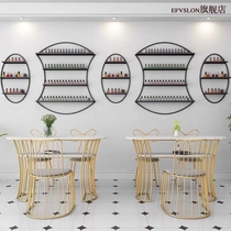 E Net red nail polish shelf nail art shelf nail art shelf display rack iron wall nail glue wall storage