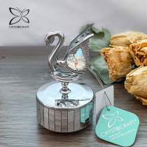Little Swan Crystal music box rotating music box birthday gift to send girls romantic Halloween graduation light luxury