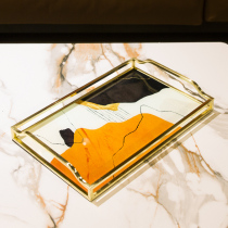 Modern light and luxurious high-end exquisite pallet swinging pieces Home-like pantheon room Dining Room Tea Tray Table of tea tray table containing rectangle