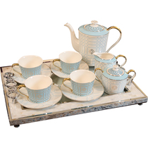 Neoclassical European home model room decorations coffee cup set British afternoon tea set tray ornaments
