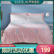 Luolai home textile bedding summer air conditioning blanket q1416 oasis story flannelette blanket