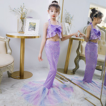 Mermaid tail girl sling backless beach clothing seaside vacation swimming fishtail skirt Ariel princess dress