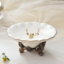 European ice crack ceramic soap box bathroom home soap box soap tray bathroom high-grade soap box special price