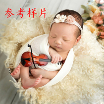 100 days full moon baby photography props Mini violin studio Newborn door-to-door online shop photo theme props