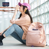 jansport double shoulder bag 21 years new fashion frescoed junior high school female college student with school bag honey wax powder 7N8