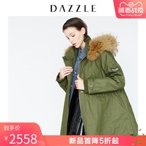 DAZZLE Geotechnical Winter Clothing New Army Green Parker Ferret Fur Cotton Clothing 2F4H3011Q