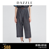 Dazzle Desu summer wear new casual color contrast calico wide leg pants for women 2g2q4186t