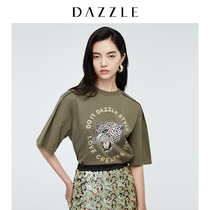 Dazzle Disu 2020 spring new Disu logo series animal pattern short sleeve T-shirt 2c1b3151q