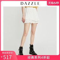 Dazzle plain autumn and winter new comfortable cotton pleated lace shorts for women 2f3q1031b