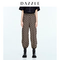 DAZZLE 2020 new yellow geometric pattern loose long casual pants women 2C1Q4186V