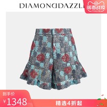 Diamond dazzle new A-line pattern embroidered hem short 1f4q1037f