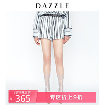 Dazzle Disu spring and Autumn New Stripe fashionable letter belt casual shorts 2f1q1062r