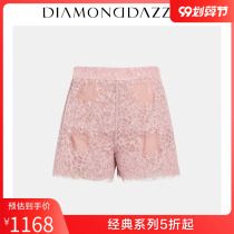 DIAMOND DAZZLE spring and summer new elegant mesh stitching lace shorts 1G2Q1127G