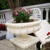 European style retro Roman column villa entrance flower pot outdoor courtyard flower garden stigma imitation Dali stone large vase