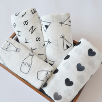 Newborn baby cotton gauze wrap towel swaddling baby muslin organic cotton bath towel cover blanket summer thin
