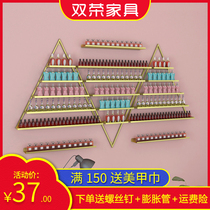 Golden triangle Nail Polish glue display shelf wrought iron multi-layer wall-mounted nail shop cosmetics locker