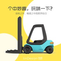 Ling sense forklift creative mobile phone holder three-in-one wireless charger for Apple 13 12 magnetic fast charging
