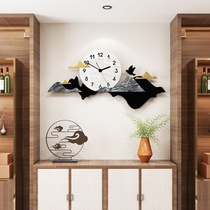 New Chinese watch wall clock Living room household fashion light luxury quartz clock Creative simple atmosphere Chinese style wall clock
