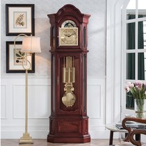 German Hermler floor clock Chinese retro clock vertical clock solid wood big clock pendulum clock living room mechanical clock