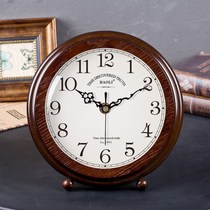 High-end clock station clock American simple silent living room table clock sitting clock bedroom bedroom clock European creative big clock