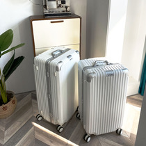 Square Fat Sub Oversized Aluminum Frame Suitcase Woman 50 inch thickened Pull Rod Box Student Case Suitcase Man 40 inch