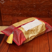 Handmade Chinese high-grade cloth tissue box dining room home festive paper set napkin box box