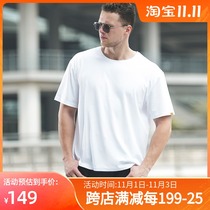 Dragon tooth new spring and autumn base Secret Cotton High-share cotton short sleeve round neck T-shirt loose version of Iron Blood king line